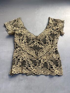 Joseph Ribkoff Vintage Gold Lace To